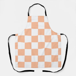 Delantal Peach Fuzz Checkered Gingham Pattern