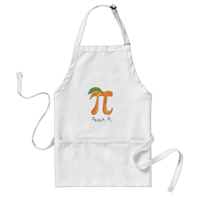 Delantal Peach Pi Cute Math Pi Day Pie Baking Apron (Frente)