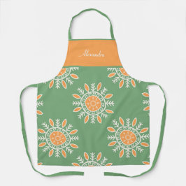 Delantal Peach Tribal Verde
