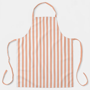 Delantal Peach vintage y rayas blancas rayadas