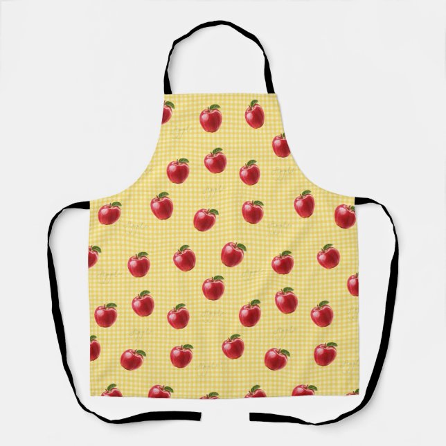 Delantal Peachify Manzanas Gingham (Anverso)
