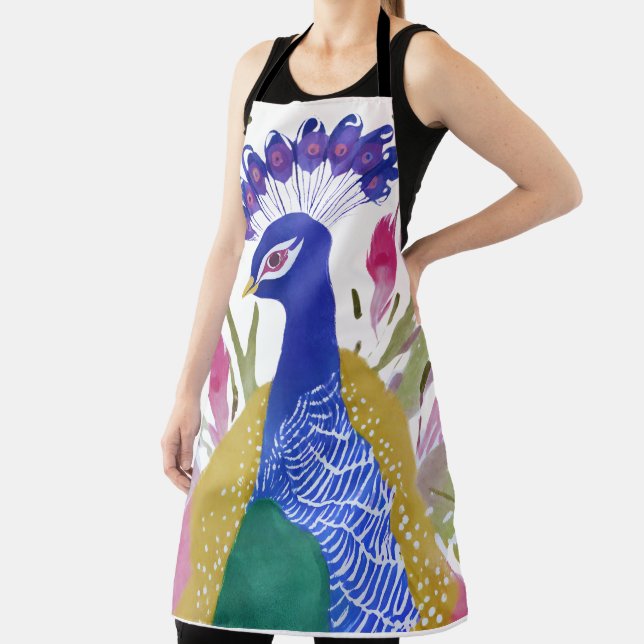 Delantal Peacock colorido (in situ)