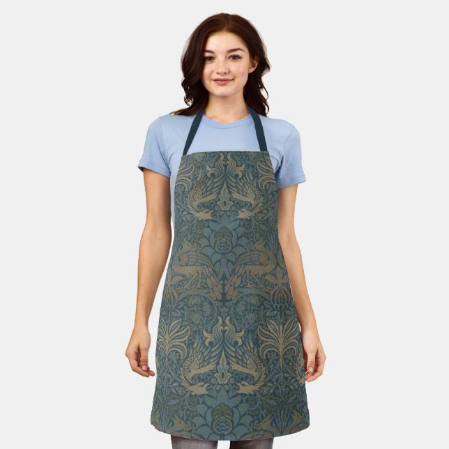 Delantal Peacock y Dragón de William Morris (Gastado)