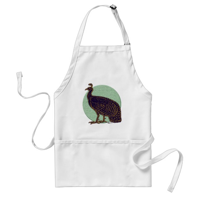 Delantal Peafowl: Impresionante Congo Hen (Frente)