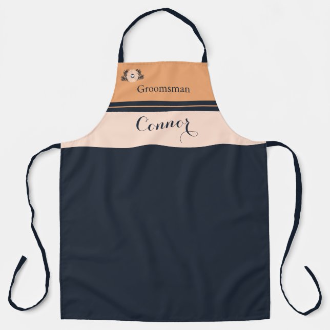 Delantal Pearl Black Watusi Tacao Boda Apron Groomsman (Anverso)