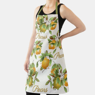 Delantal Pears Fruit Waffle Pattern