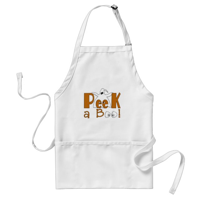 Delantal Peek A Boo Camisetas y regalos de Halloween (Frente)