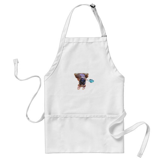 Delantal Peekaboo Boxer Con Mariposas (Frente)