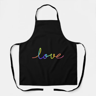 Delantal Pegatina de amor con mano colorida