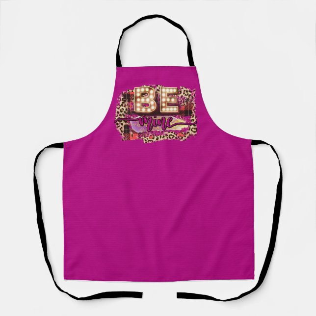 Delantal Peggy Ann Be Mine Leppard Purple Kitchen Apron (Anverso)