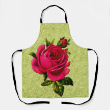 Peggy Ann en todo el Green Rosa Kitchen Apron