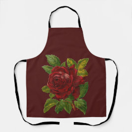 Delantal Peggy Ann Por Todo El Apron De Cocina Rosa Maroon