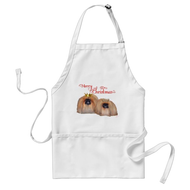 Delantal Pekingese Navidad (Frente)