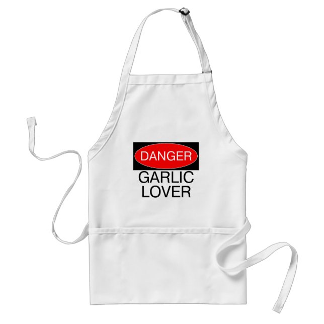 Delantal Peligro - Garlic Lover Funny T-Shirt Mug Gorra Apr (Frente)