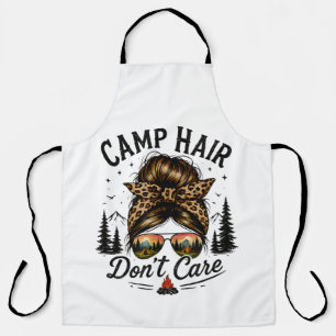 Delantal Pelo de campamento no importa Moño desordenado div