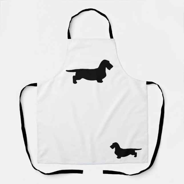 Delantal Pelo duro de Dachshund - Silhouette 1 (Anverso)