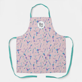 Delantal Peluquera de acuarela personalizada