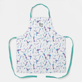 Delantal Peluquera de acuarela personalizada