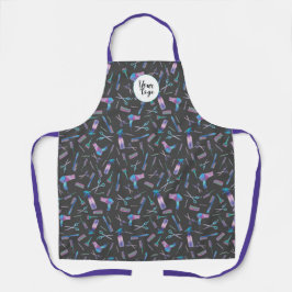 Delantal Peluquera de acuarela personalizada