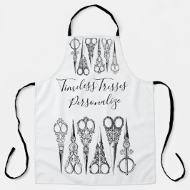 Delantal Peluquería victoriana tijeras elegante