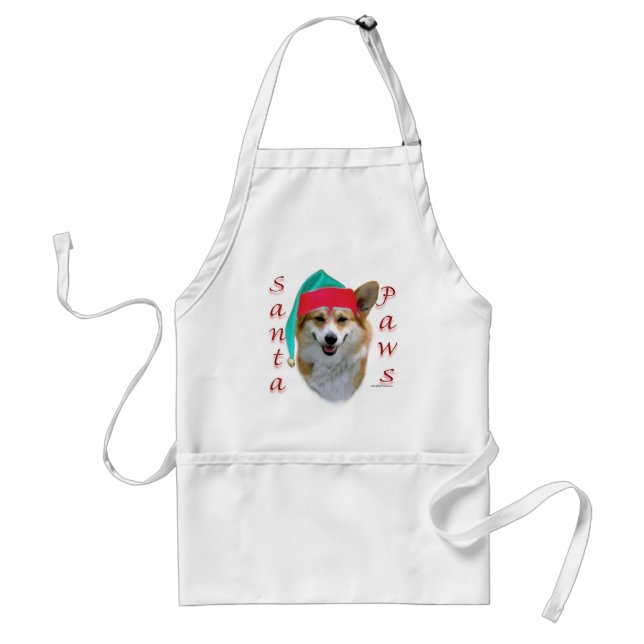 Delantal Pembroke Welsh Corgi Santa Paws (Frente)