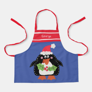 Delantal Penguin Apron Navidades personalizados