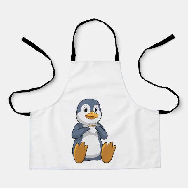 Delantal Penguin con Copa de Café (Anverso)