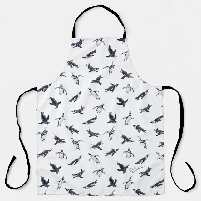 Delantal Penguin Flight Squad | Ocean Art Design (Anverso)