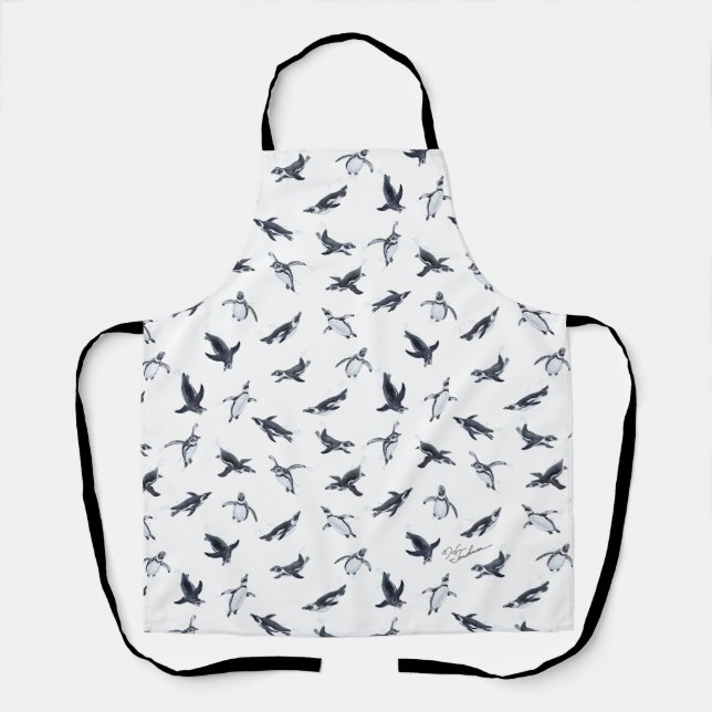 Delantal Penguin Flight Squad | Ocean Art Design (Anverso)