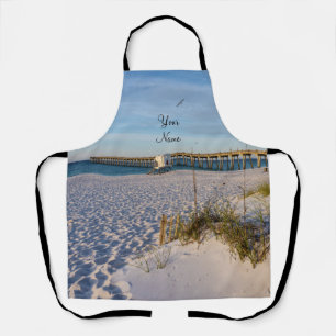 Delantal Pensacola Sand Dunes Pier Morning Apron