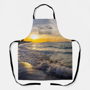 Delantal Pensacola Splashing Waves Sunrise Apron