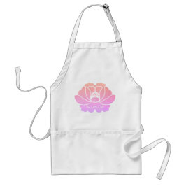 Delantal peonía rosa pastel