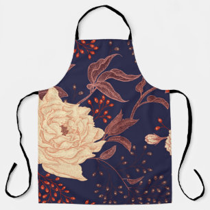 Delantal Peonías y rosas. Patrón ininterrumpido floral vint