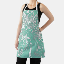 Peony Apron verde azulado