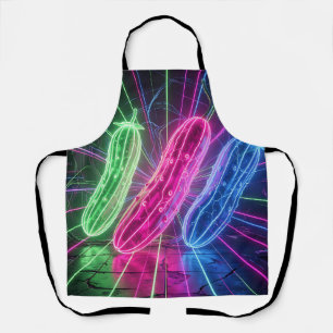 Delantal Pepinos Neon Cyberpunk Brillantes