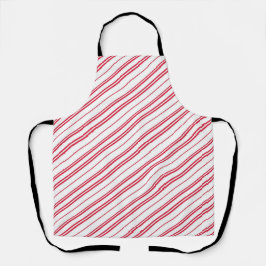 Delantal Peppermint Christmas Candy Cane Stripes