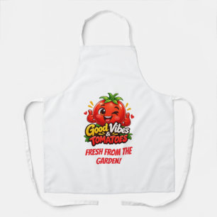 Delantal Pequeña Impresión de Tomate – Fresco del Jardín 🍅