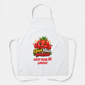 Delantal Pequeña Impresión de Tomate – Fresco del Jardín 🍅