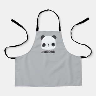 Delantal Pequeño oso oso panda con nombre personalizado