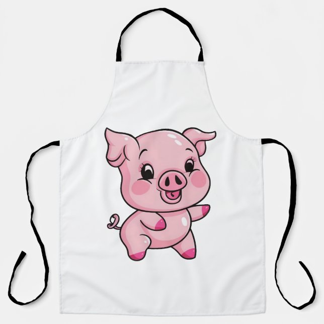 Delantal Pequeño y lindo Lechón (Anverso)
