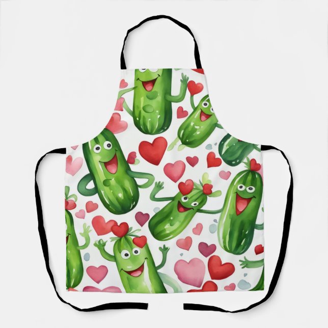 Delantal Pequeños pepinillos adorables (Anverso)