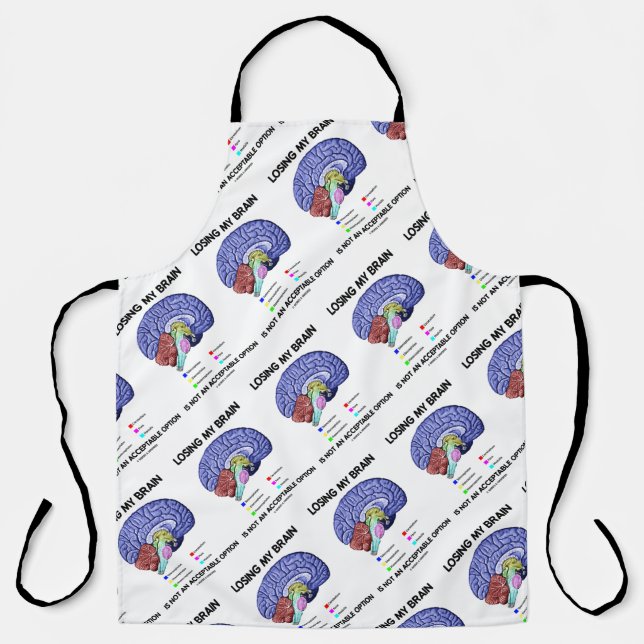 Delantal Perder El Cerebro No Es Una Opción Aceptable (Anverso)