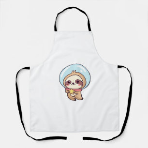 Delantal Perezoso astronauta Kawaii Chibi – Camiseta clásic
