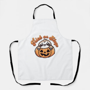 Delantal Perezoso de Halloween Truco o Dormir Lindos Perezo