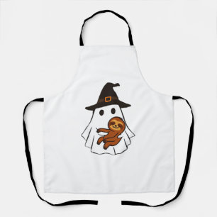 Delantal Perezoso Halloween Fantasma Bruja Sombrero Amantes