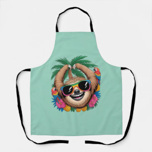 Delantal Perezoso Tropical Kawaii – Vibraciones Veraniegas