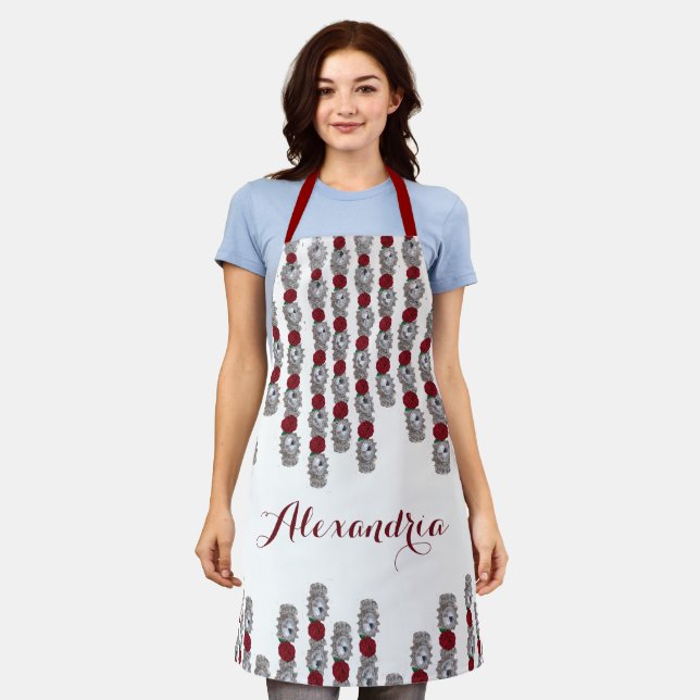 Delantal Perforaciones de Purpurinas Diamantes de imitación (Gastado)