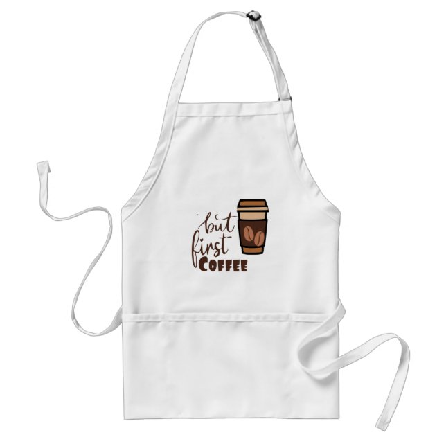 Delantal Pero el primer café Apron (Frente)