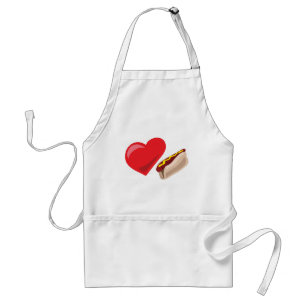 Delantal ¡Perritos calientes del amor! Personalizable: