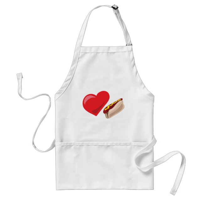 Delantal ¡Perritos calientes del amor!  Personalizable: (Frente)